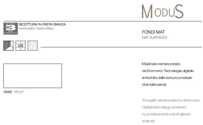 CERAMICHE BRENNERO Белая плитка для стен Modus Tomo - Вид №3