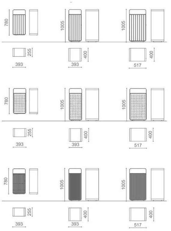 Metalco Урна стальная с пепельницей sun-id-1441697 - Вид №2