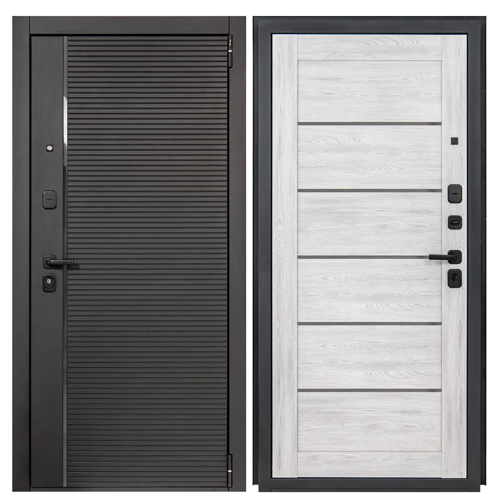 Дверь входная металлическая Луна 88x205 см правая нордик грей PORTIKA STLM-2144652