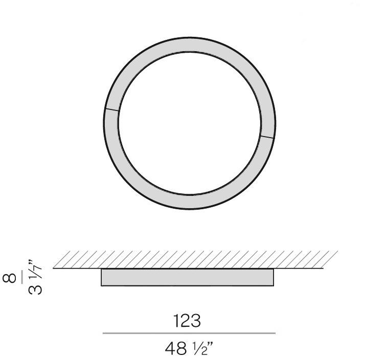 PANZERI Настенный светильник / потолочный светильник из алюминия Silver ring sun-id-1440547 - Вид №8