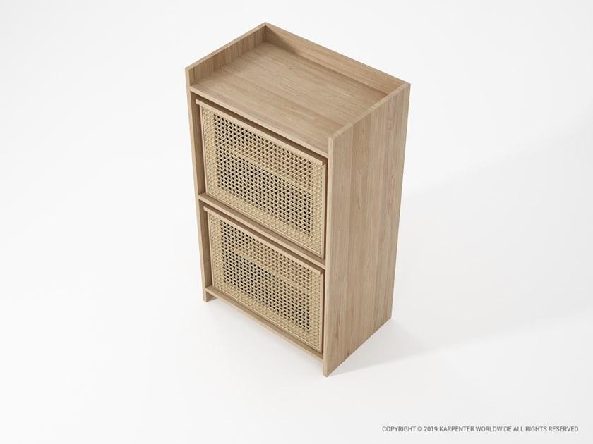 KARPENTER Комод из массива дерева и ротанга с распашными дверцами Roots sun-id-1357623 - Вид №8