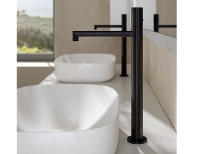 Стальной однорычажный высокий смеситель для раковины