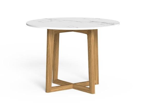 Круглый стол из тикового дерева и керамогранита Talenti Ever ARCH-00054188