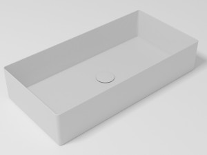 Керамическая столешница прямоугольная раковина