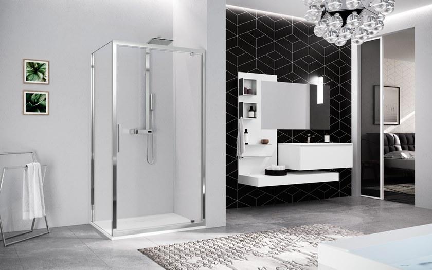NOVELLINI Угловая душевая кабина с поворотной дверцей Kuadra 2.0 sun-id-1487817 - Вид №3