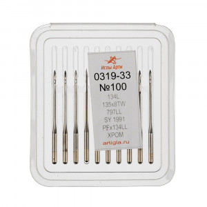 319-33 (№90-150) Иглы для пром. шв. машин для кожи 100 шт №100 АРТИ