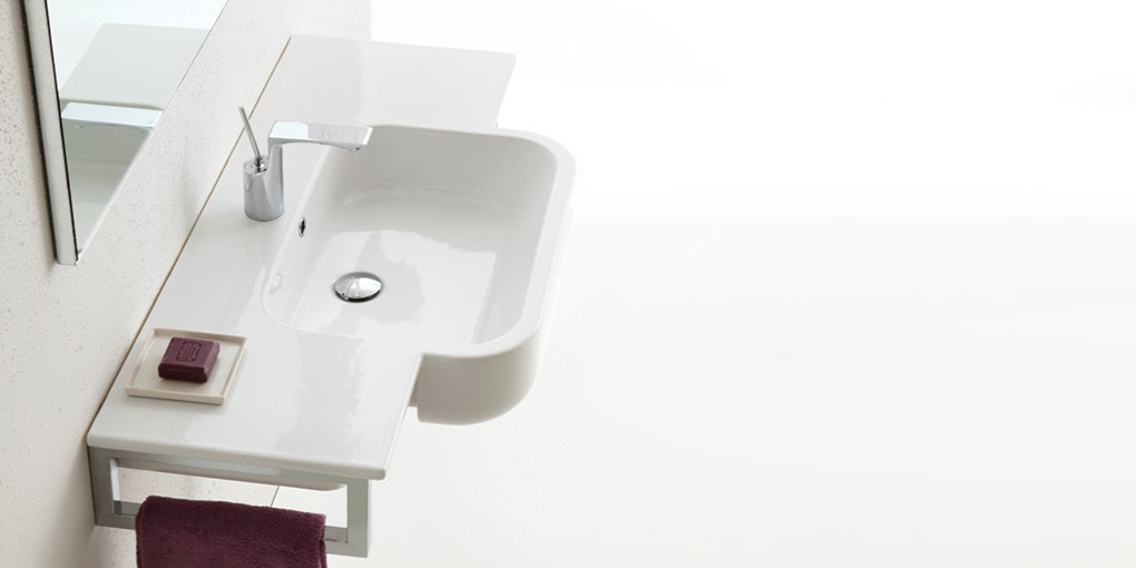 QS08035101 Подвесная раковина настенная овальная Disegno Ceramica  белая  - Вид №1