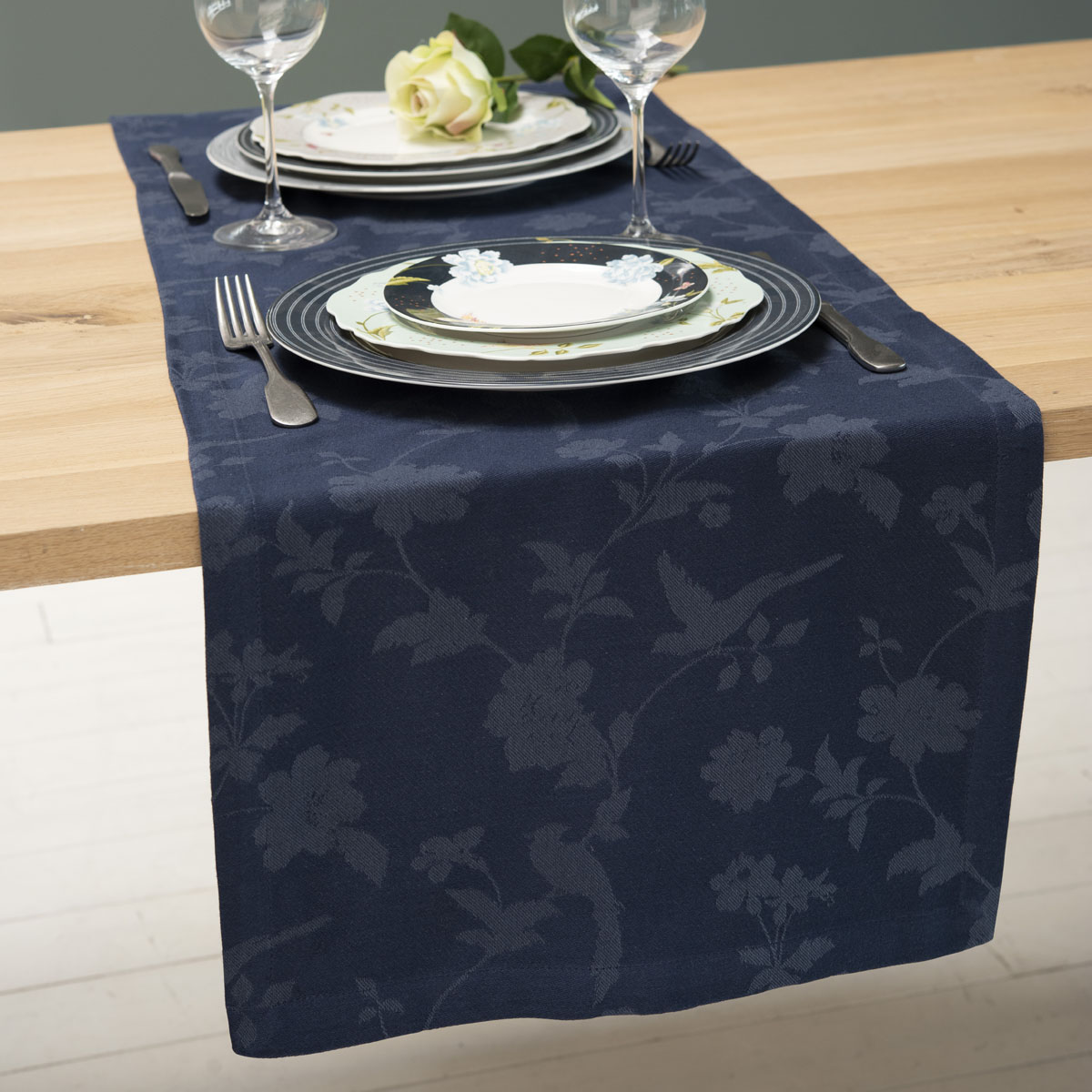 180999 Столовая Дорожка Midnight 2-tone 40x150 См Laura Ashley  - Вид №1