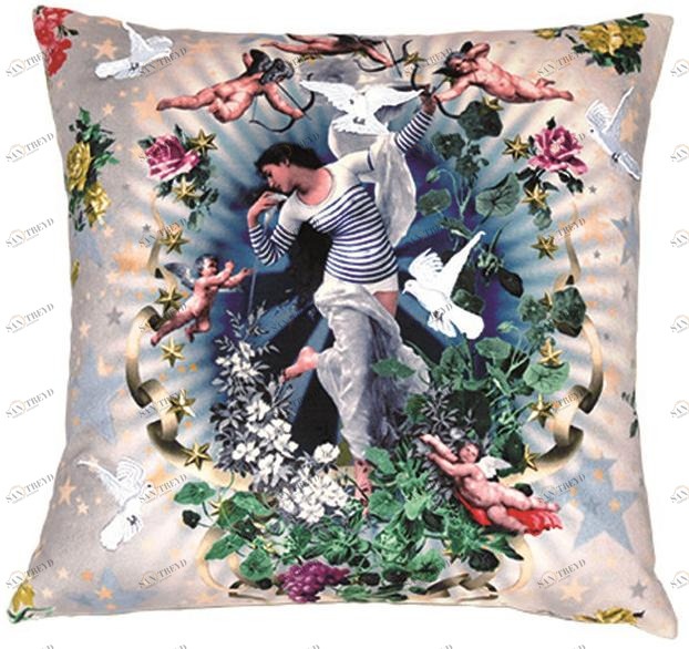 LELIEVRE Квадратная подушка из полиэстера Jean paul gaultier - angelots sun-id-1433908