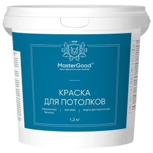 Краска для кухонь и ванных комнат Mastergood цвет белый 1.2 кг 86484672 STLM-2081583