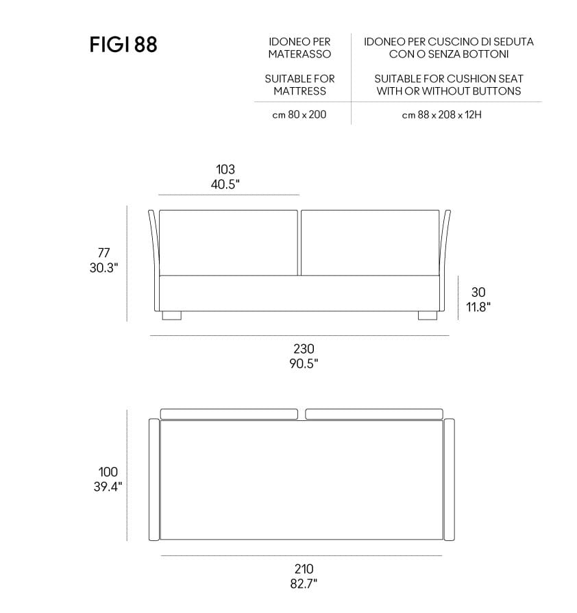 Одноместный диван-кровать из ткани Casamania & Horm Фиджи ARCH-00152053 - Вид №5