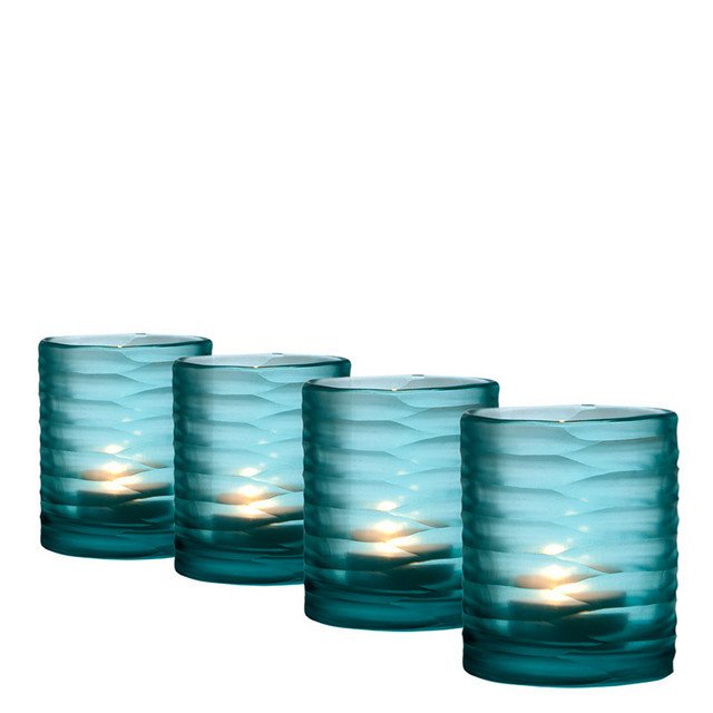 Подсвечник стеклянный синий 4 штуки Ocean от Eichholtz EICHHOLTZ EICHHOLTZ 060320 Голубой  - Вид №1