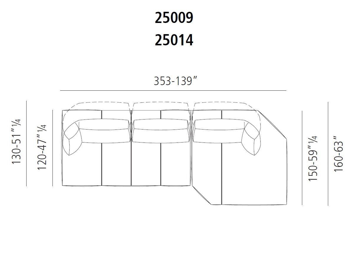 Секционный диван из кожи или ткани Vibieffe 25 LANE ARCH-00027394 - Вид №10