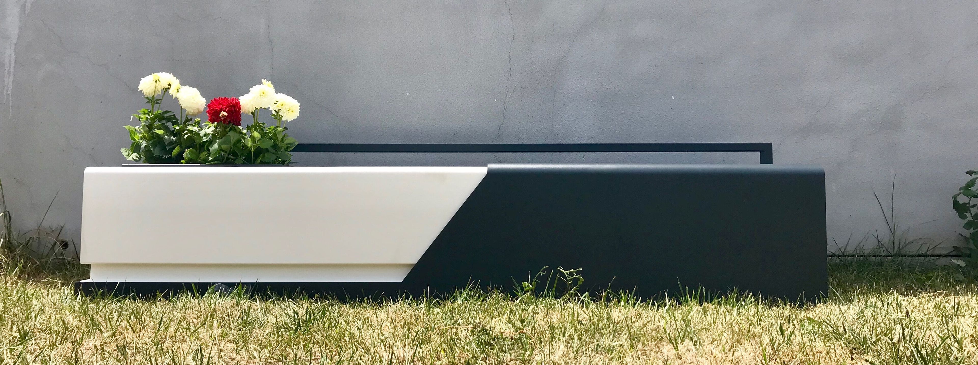 Стальная скамейка без спинки со встроенной плантатором CITYSì BLANKET ARCH-00059069 - Вид №8