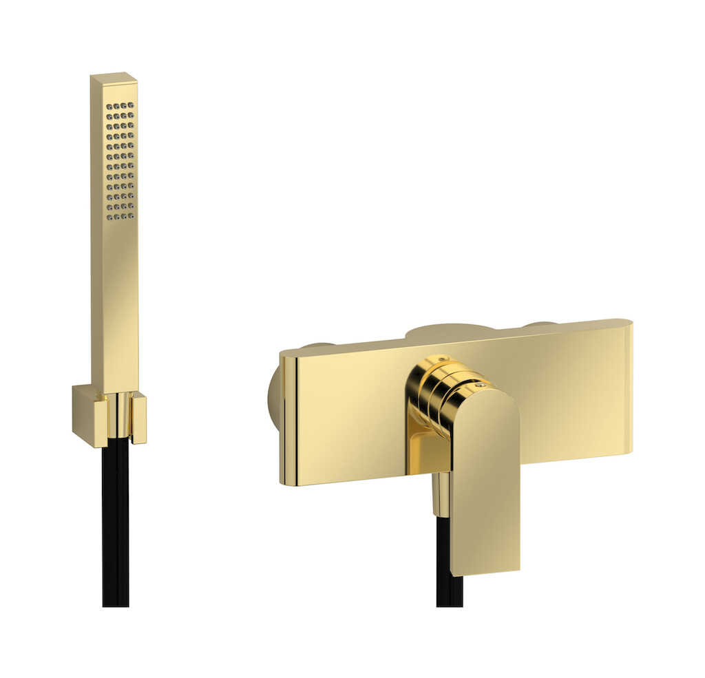 Встроенный смеситель для душа в комплекте с душевым гарнитуром. WE ARE IB k3350ii Pale Gold K3