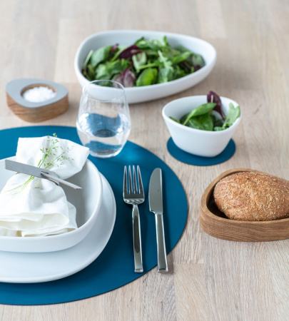 991134 NUPO petrol подстановочная салфетка круглая, диаметр 40 см, толщина 1,6 мм;LIND DNA  - Вид №3