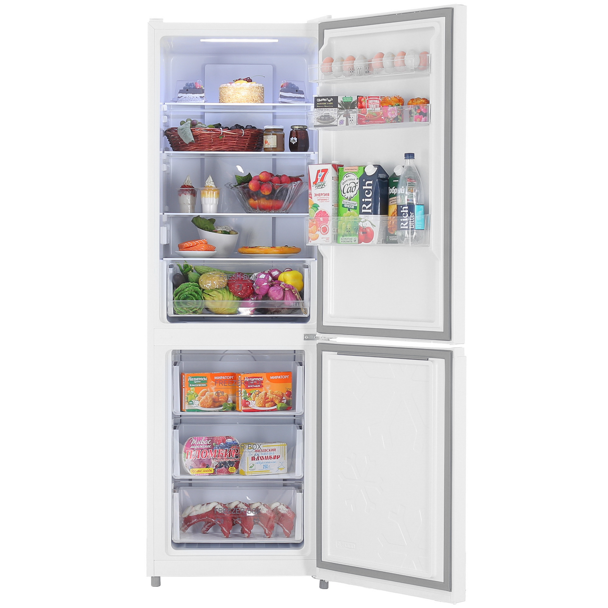 9944655 Холодильник с морозильником   Nordfrost RFC 350D NFW белый STDN-0112461 - Вид №5