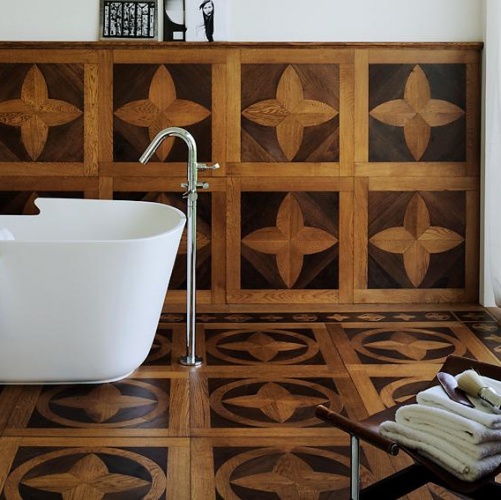 Модульный паркет Parquet In Old Chic Fleur Light Medium Walnut Дуб гладкая, рельефная (Гладкая, Рельефная) 600х600 мм 2600600652 - Вид №4