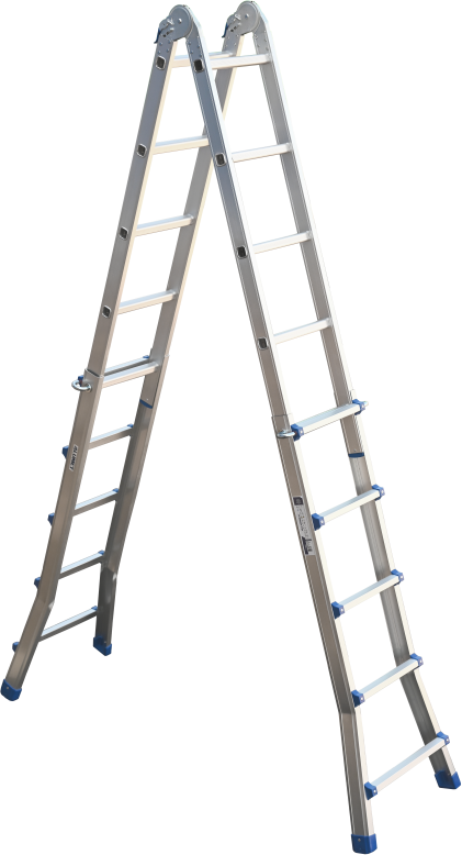 Лестницы алюминиевые шарнирные телескопические