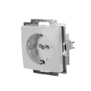 Розетка ABB Basic55 с заземлением цвет белый 13607004 STLM-2137388