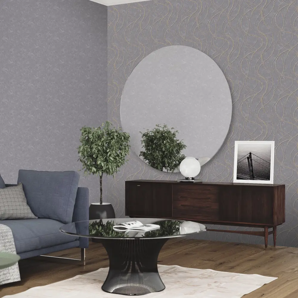 Обои флизелиновые Euro Decor Polo серые 1.06 м ED7133-20 88475856 STLM-2082916 - Вид №3