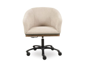 Кожаный мягкий стул с подлокотниками