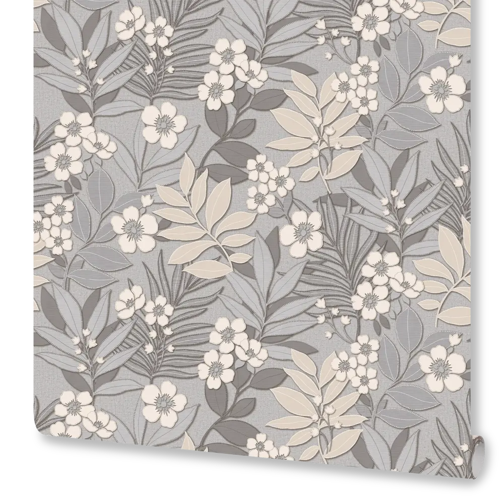 Обои флизелиновые Euro Decor Mia серые 1.06 м 6009-11 83684894 STLM-2151959