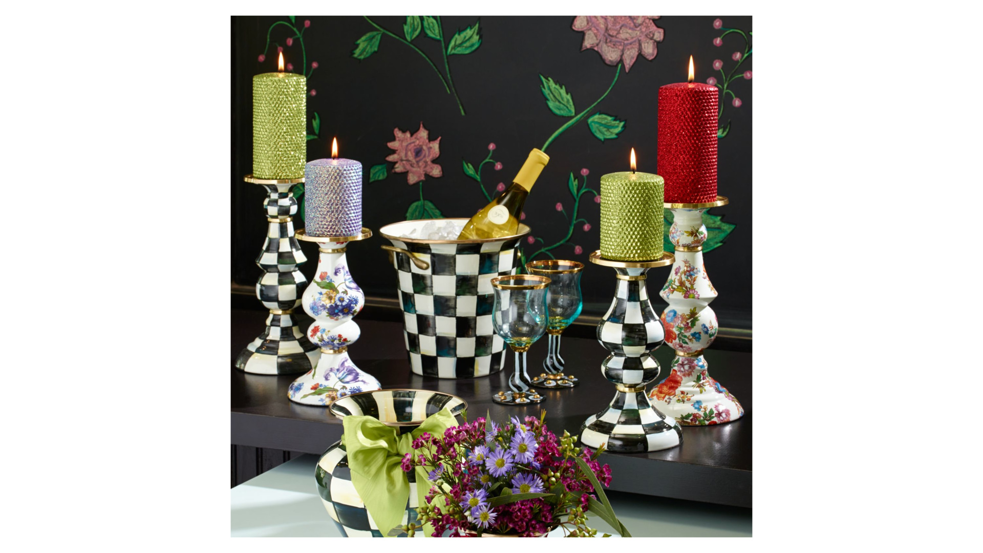 10587736 Mackenzie-Childs Подсвечник большой Сталь  - Вид №3