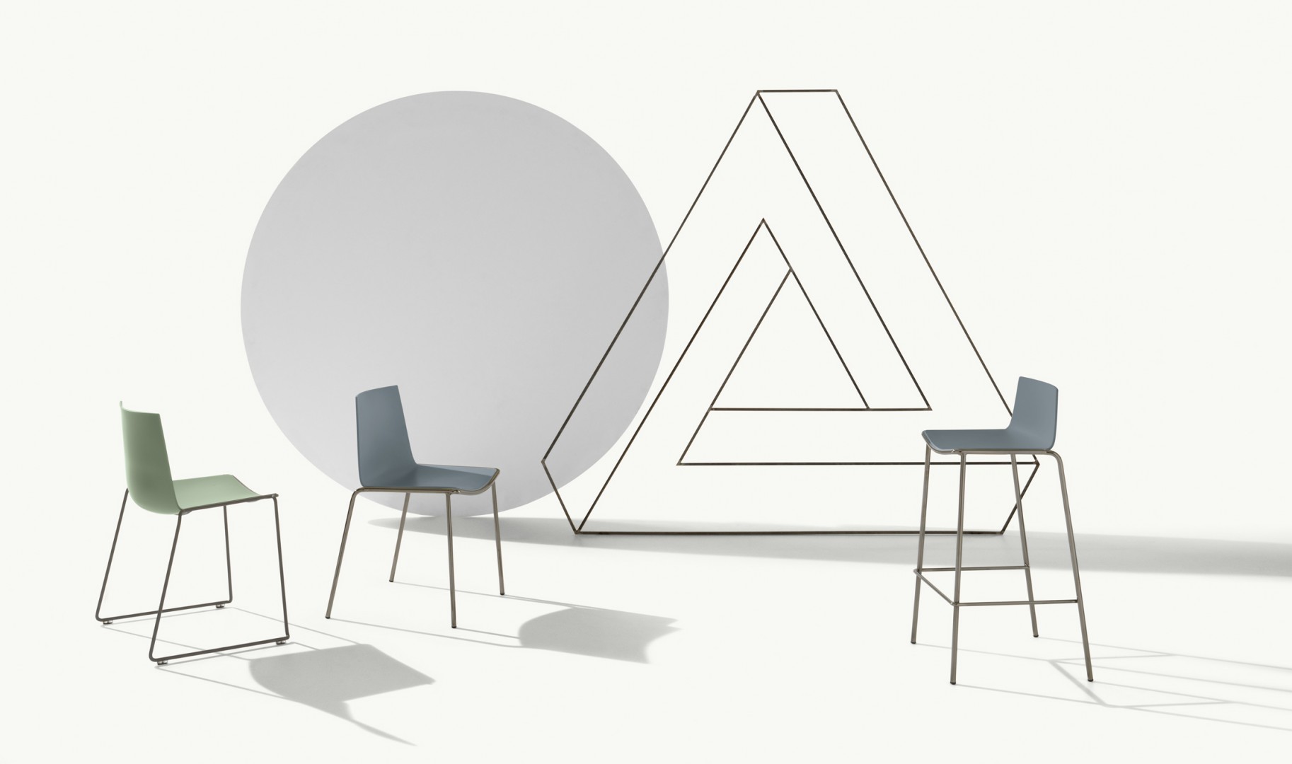 Cuba 620 Стул со стальным каркасом, 4 ножки. Полипропиленовая оболочка. Et al. Cuba - Вид №8