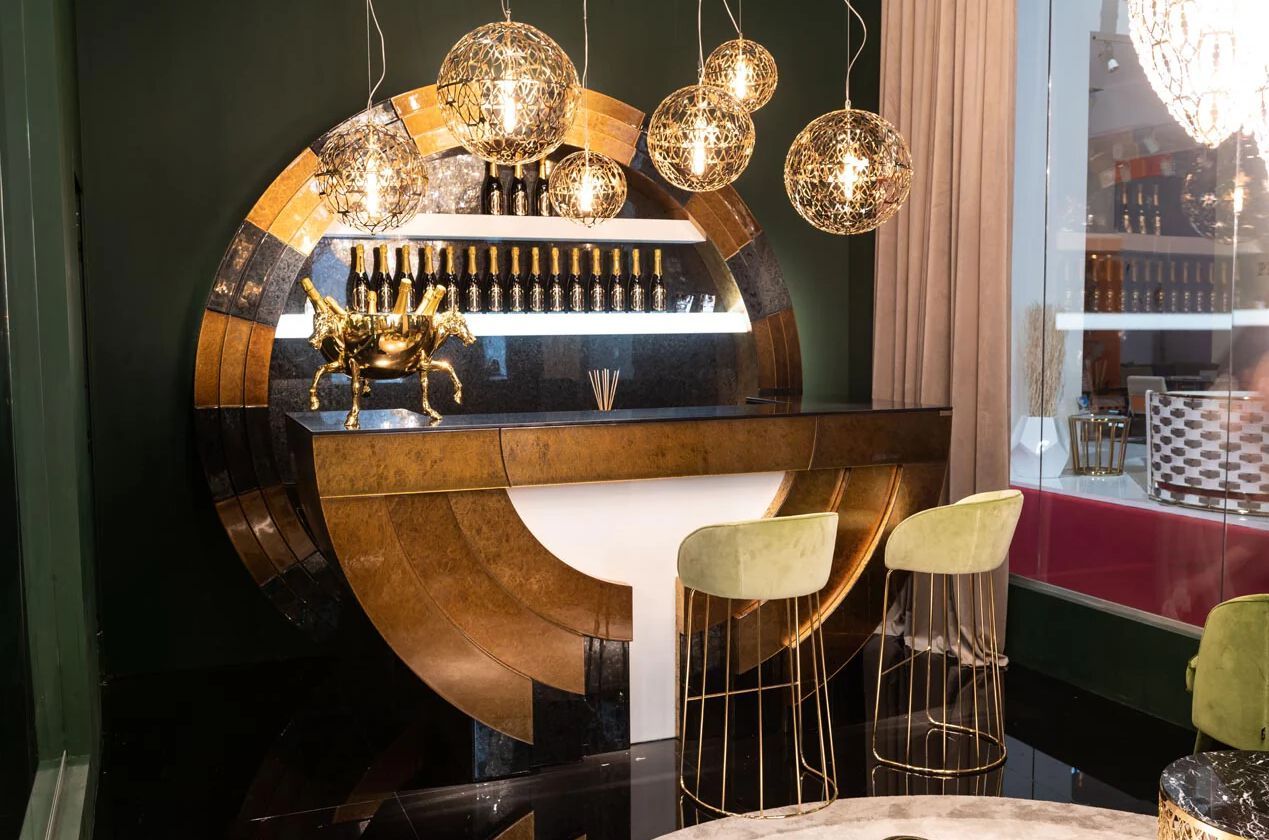 Стеклянная барная стойка с подсветкой PlusObject BAR COUNTER ARCH-00012214 - Вид №1