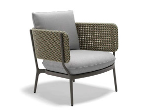 Тканевое садовое кресло с подлокотниками