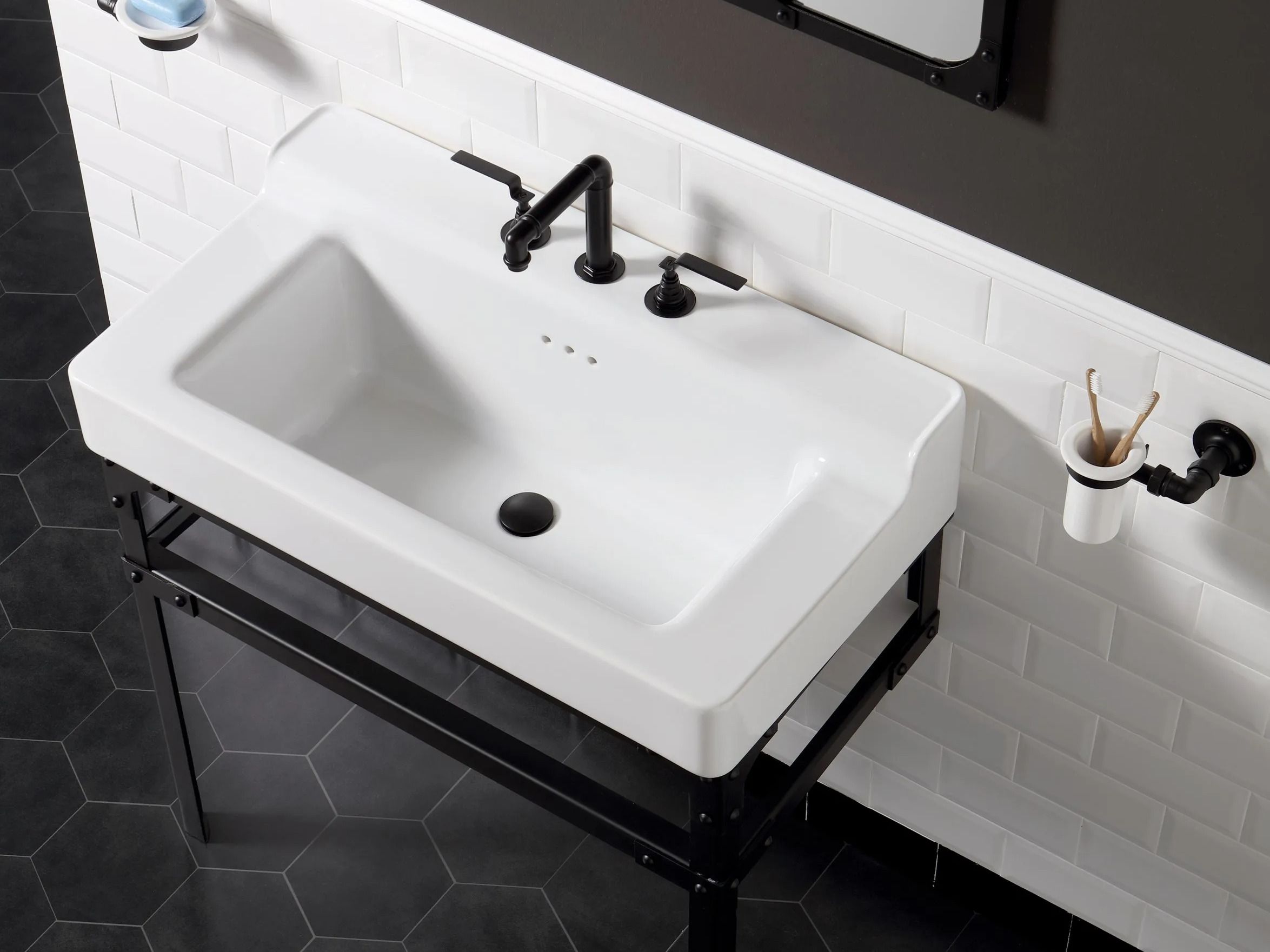 Прямоугольная раковина с одной консолью BLEU PROVENCE Industrialis ARCH-00078584