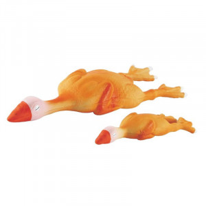 ПР0041403 Игрушка для собак Утка с пищалкой 44x11,5x6см латекс MAJOR