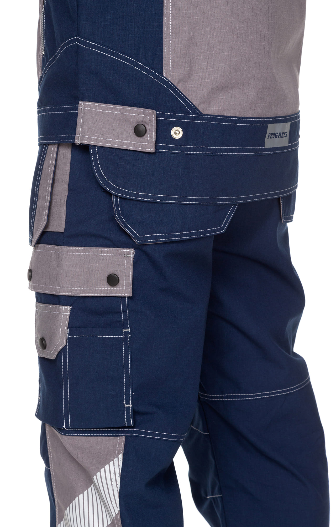 68832 Костюм "Прогресс" темно-синий с серым  Летняя спецодежда  размер 44-46/170-176  - Вид №14