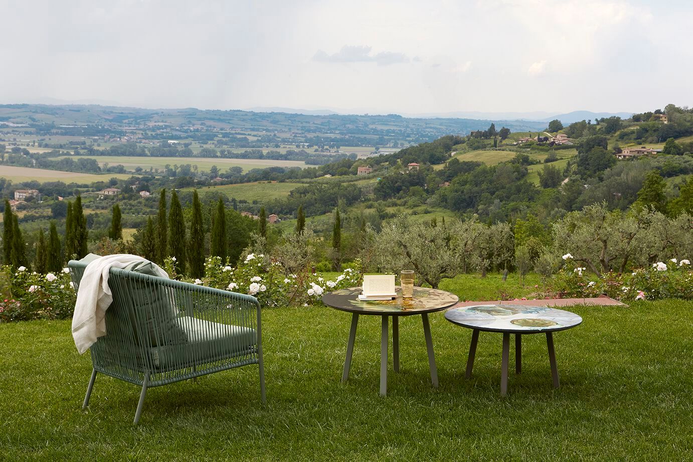 Журнальный столик из фаянса и нержавеющей стали DOMIZIANI современный ARCH-00142121 - Вид №2