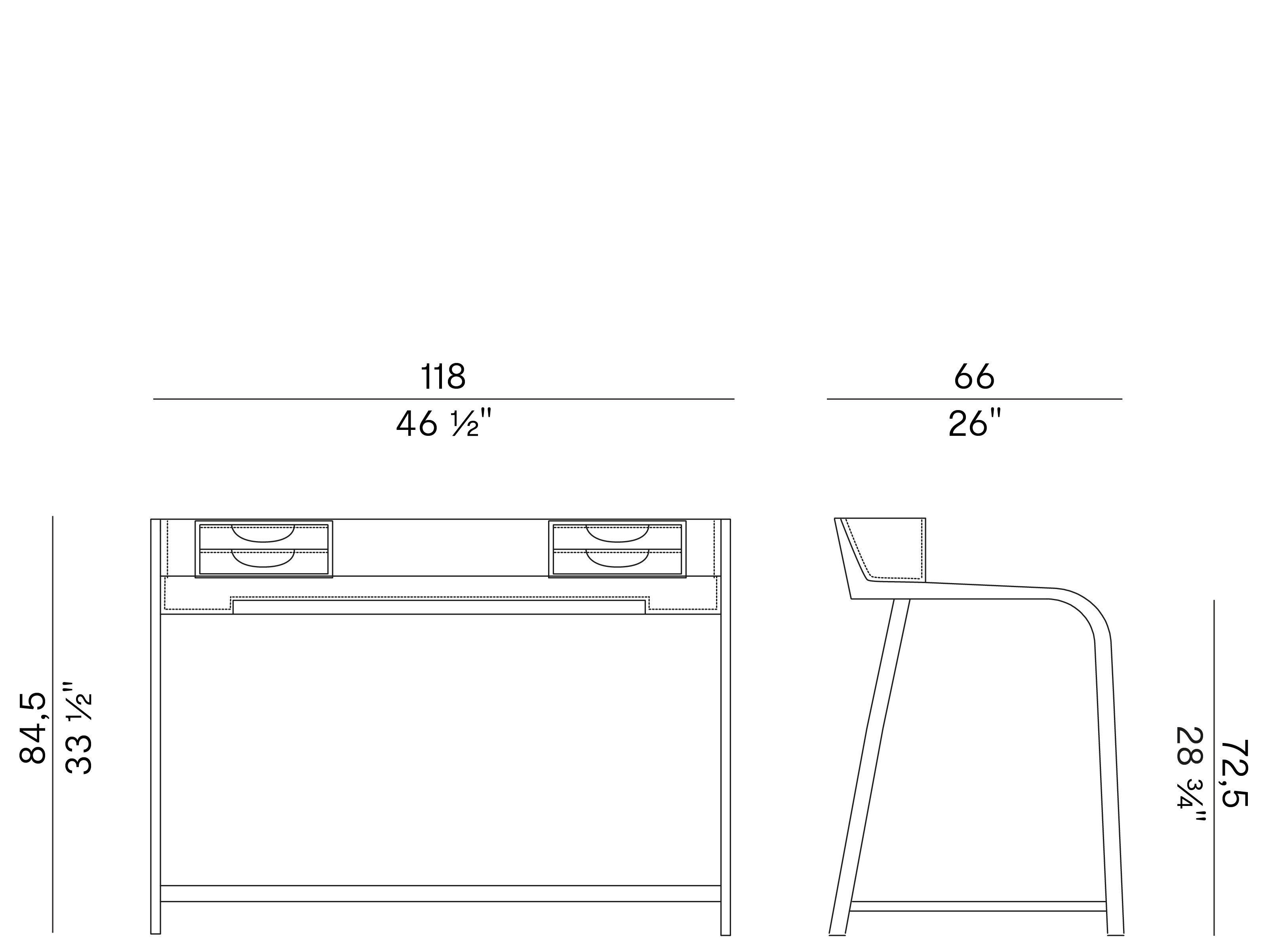 Письменный стол из бука Potocco Linus ARCH-00130651 - Вид №6