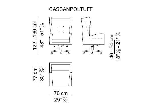 Кожаное офисное кресло с колесами i 4 Mariani ARCH-00136199 - Вид №2