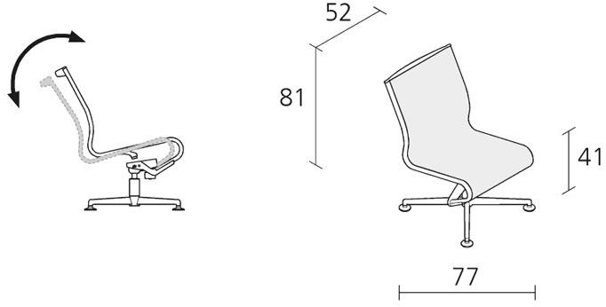 Alias Поворотный офисный стул с 4-мя спицами Frame 52 / frame 52 soft sun-id-1447594 - Вид №1