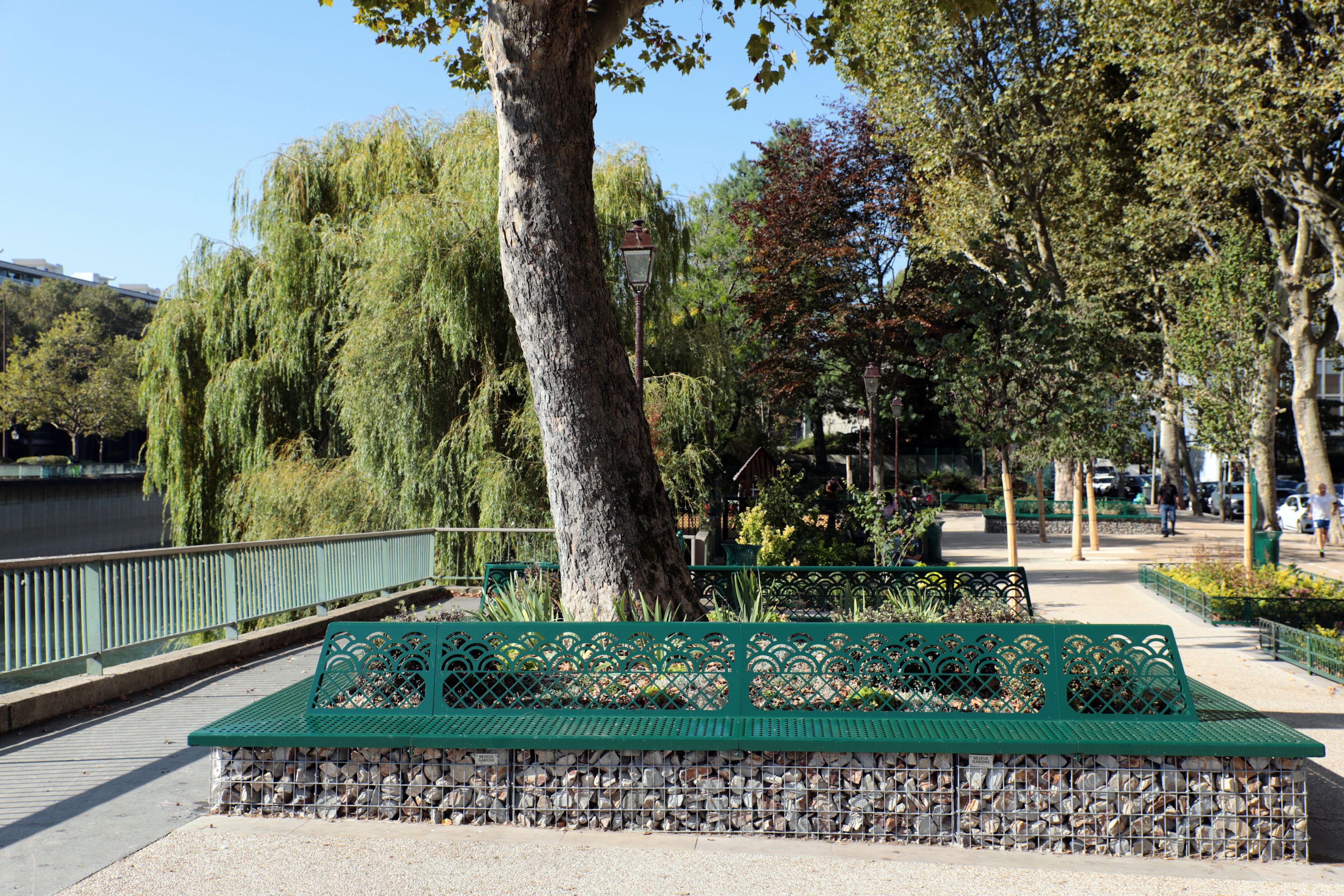 Модульная стальная скамья с порошковым покрытием со спинкой Urbencéa SEDI ARCH-00141344 - Вид №3