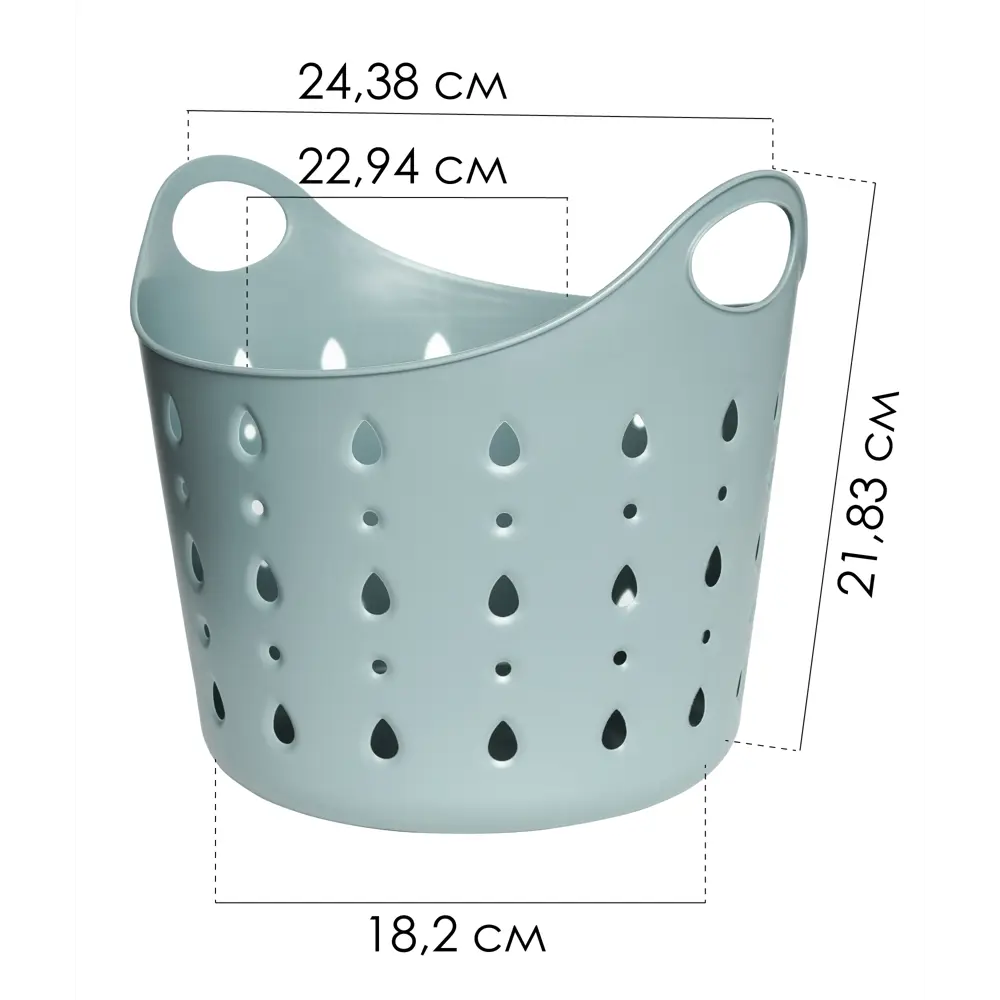 Корзина для белья Berossi CubaLibra ИК 74575000 5 л цвет серая мистерия STLM-2035381 - Вид №7