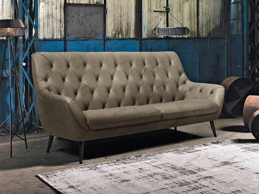 Max Divani 2-местный кожаный диван с тафтингом Grace sun-id-1417585