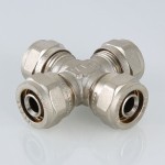 VTm.341.N.261626 Фитинг обжимной – крестовина Valtec 26 х 16 х 26 х 16 мм  - Вид №1