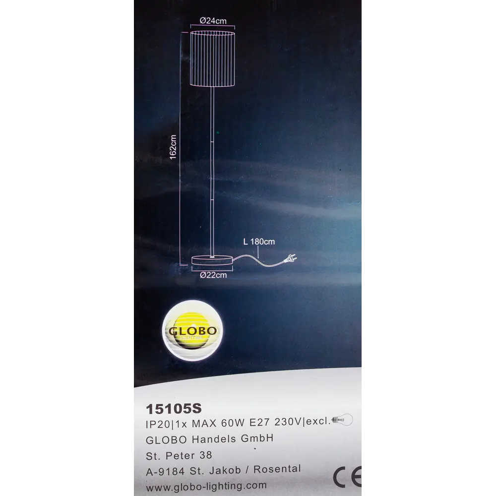 Торшер «Globo» 1xE27x60 Вт, цвет никель 18737730 STLM-2131929  - Вид №7