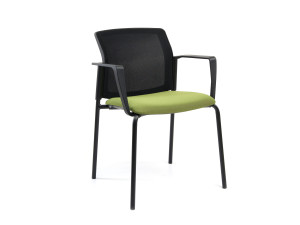 Тканевый стул для конференций с подлокотниками