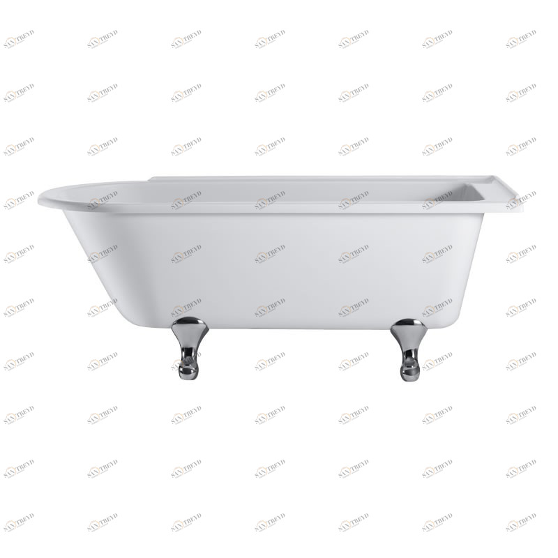 Ванна акриловая Hampton правосторонняя с ножками E10 CHR Hampton Burlington E14, E10 CHR