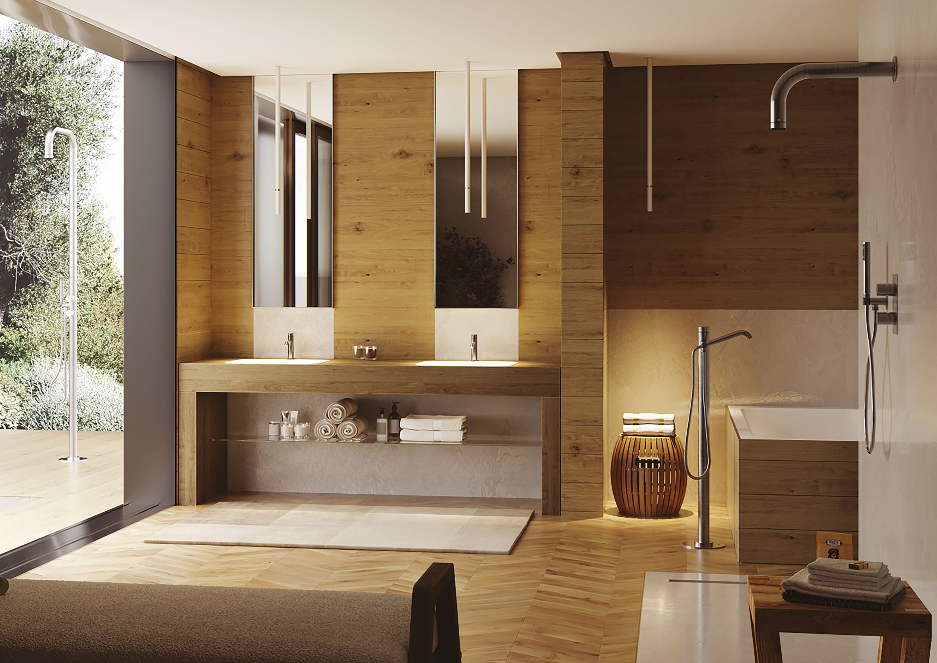 Смеситель для ванны из нержавеющей стали Bossini NOBU-Inox AISI 316L ARCH-00152678 - Вид №1