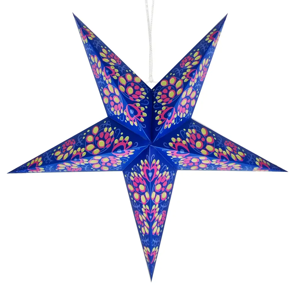 89378393 Елочная игрушка Звезда Инди 2.5x38 см фиолетовый STLM-1359486 Santreyd 