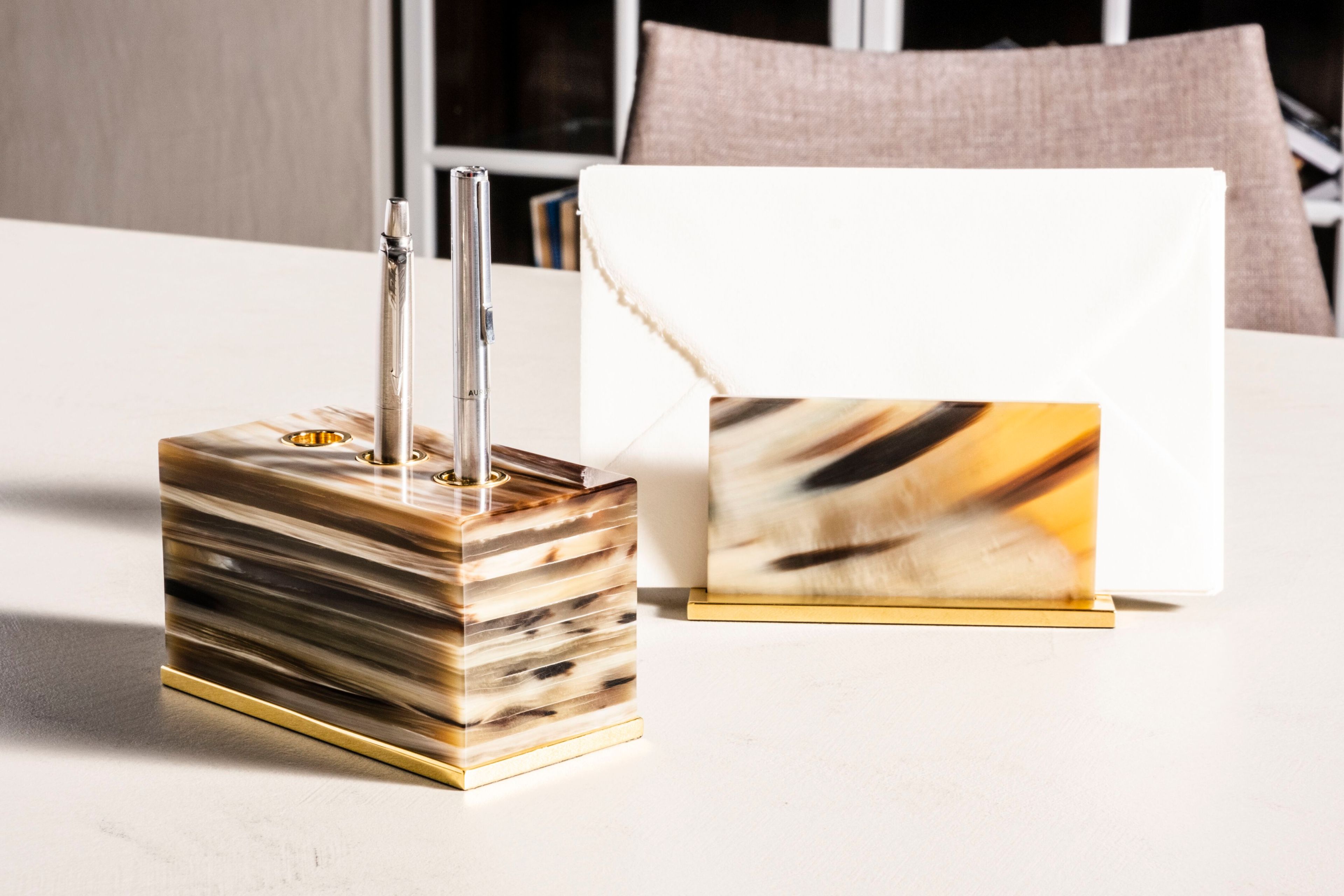 Держатель ручки из рога и латуни Zanchi 1952 PZHBS15BVNK ARCH-00061009 - Вид №4