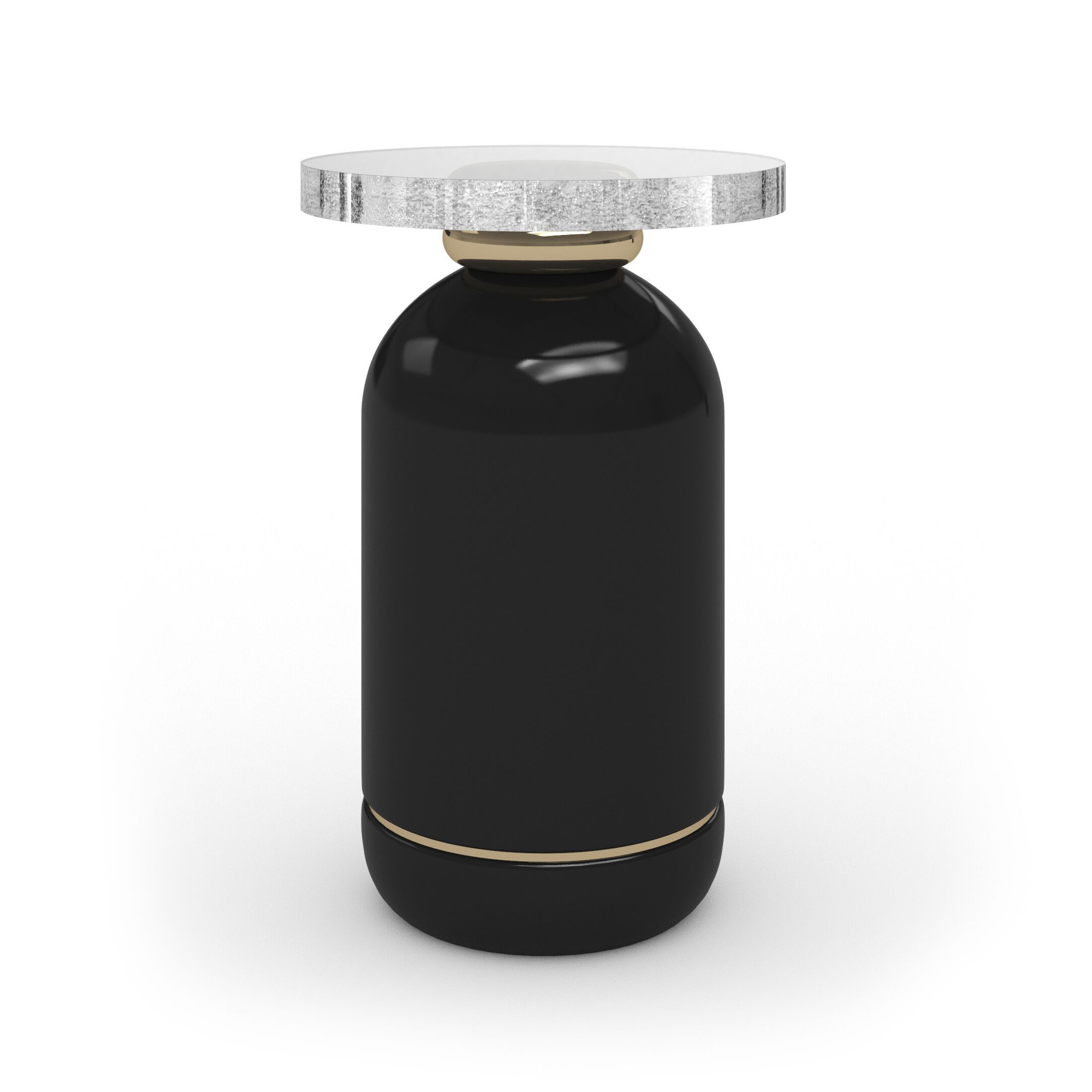 Высокий круглый стеклянный журнальный столик Caracole Gelee ARCH-00129688 - Вид №1