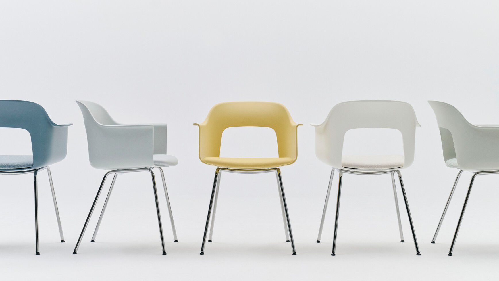 Стул из полипропилена с мягким сиденьем с подлокотниками Hay макет ARCH-00119434 - Вид №4